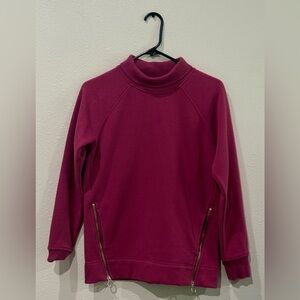 Athleta Mock Neck Sweatshirt in Mauve